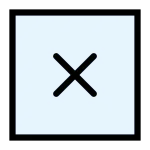Square X SVG Icon